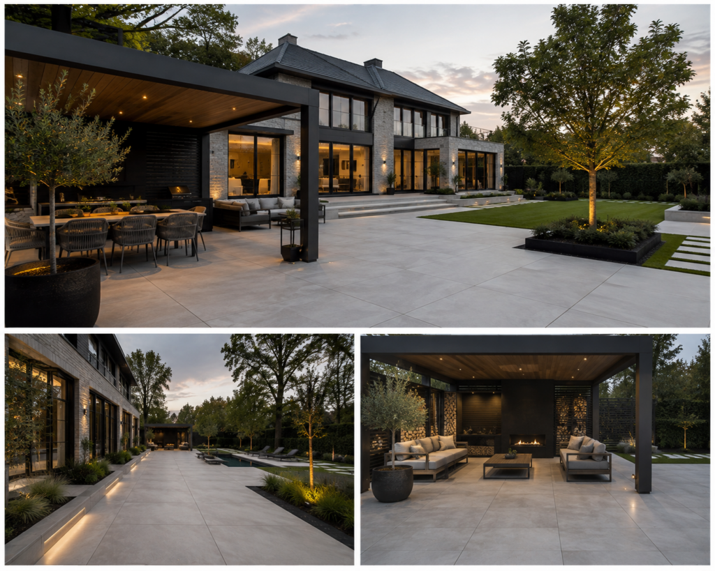 Bestraten luxe villa 150m2 tegels Almere