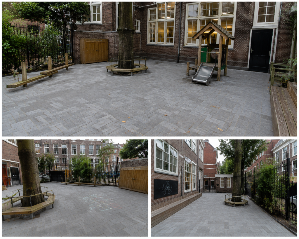 Schoolplein bestraten amsterdam project amsterdam zuid